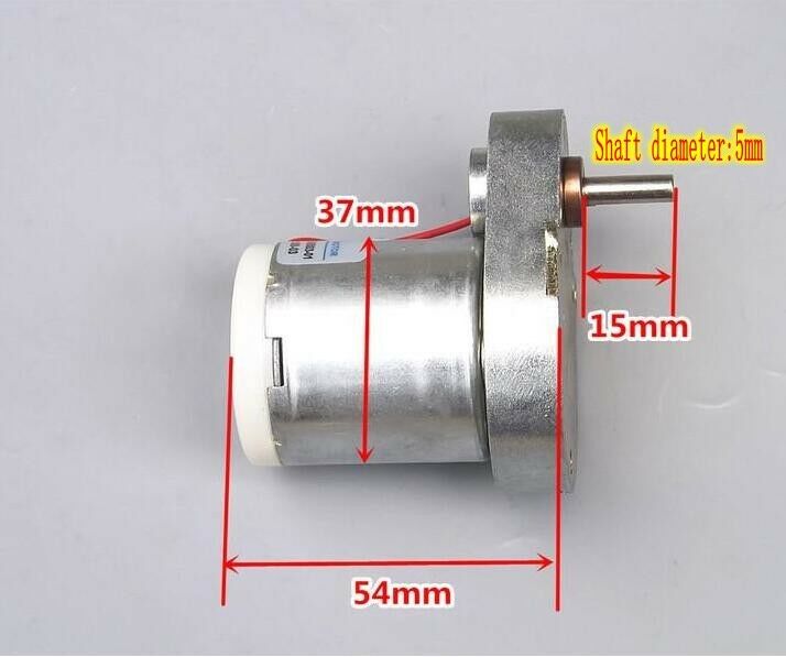 DC24V 60rpm 7-shaped geared motor Full Metal Gearbox D-axis Gearmotors