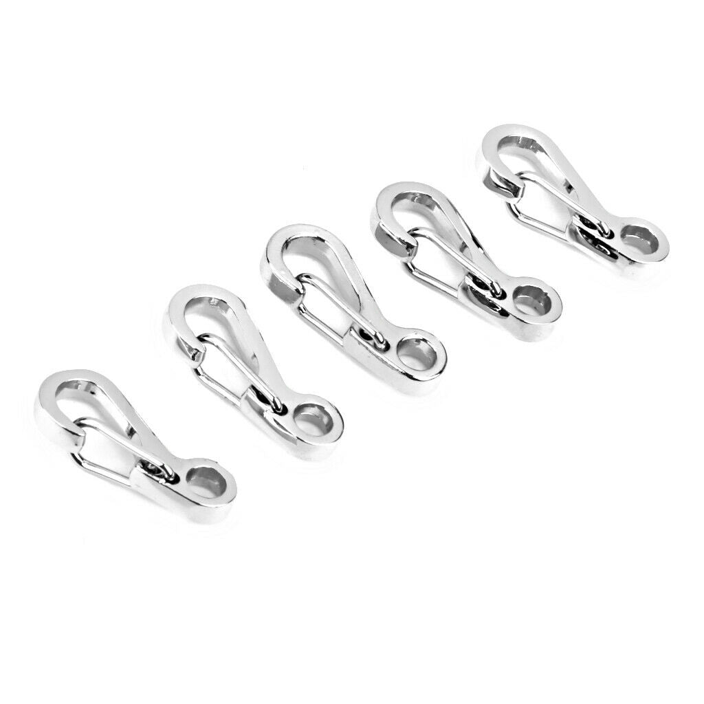 20x Outdoor Split Keychain Buckle Clasp Ring Clip Carabiner Spring Hook