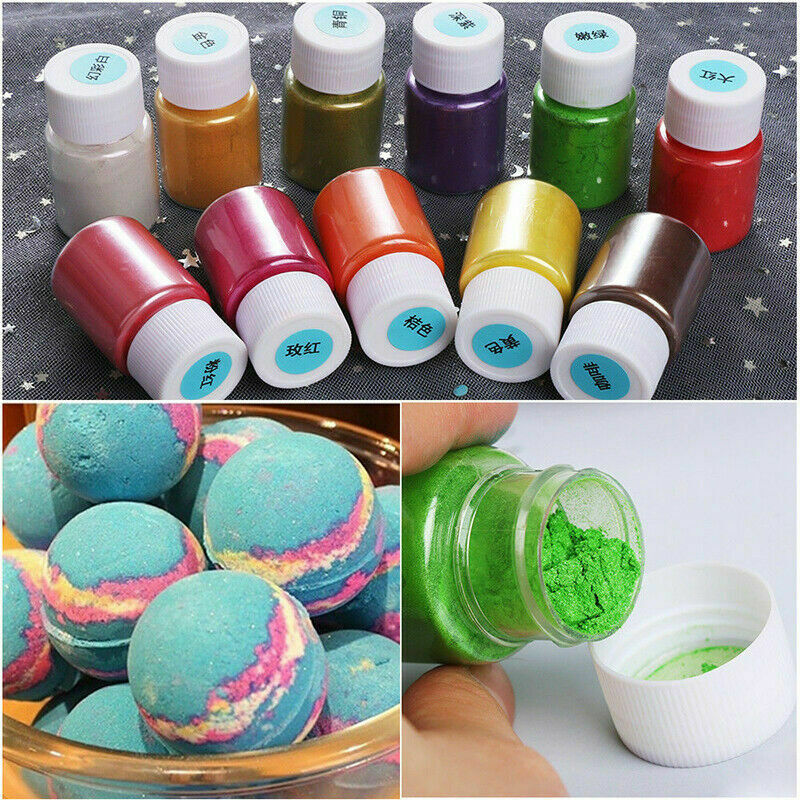 14 Couleurs Bain Bombe Perle Slime Coloriage Mica Poudre Savon Dye Maquillage