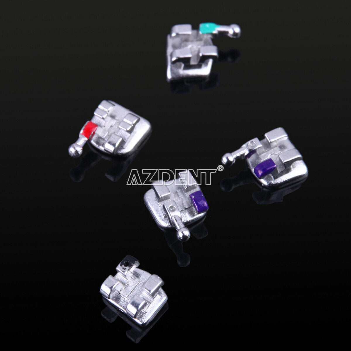50X Dental Orthodontic Metal Brackets Braces Mini MBT 022 Hooks 3 4 5 Monoblock