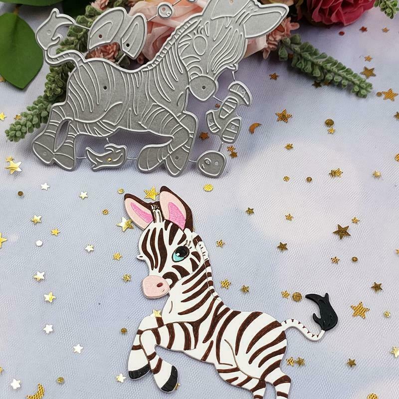 Cartoon Little Zebra Carbon Steel Cutting Dies DIY Scrapbooking Photo Album