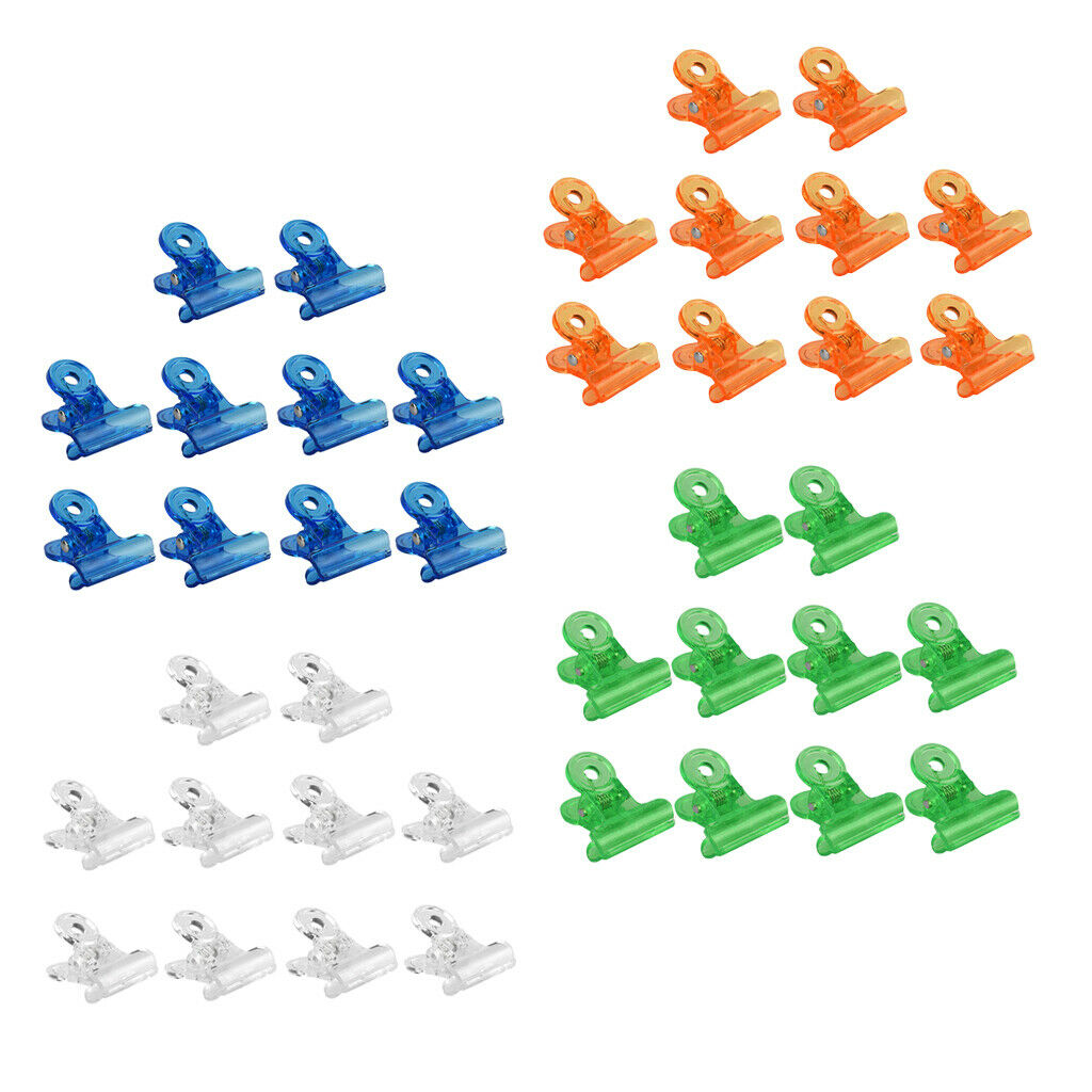 40pcs Pro Acrylic Nail Clip UV Gel Remover Wrap Tool Reusable Multicolor