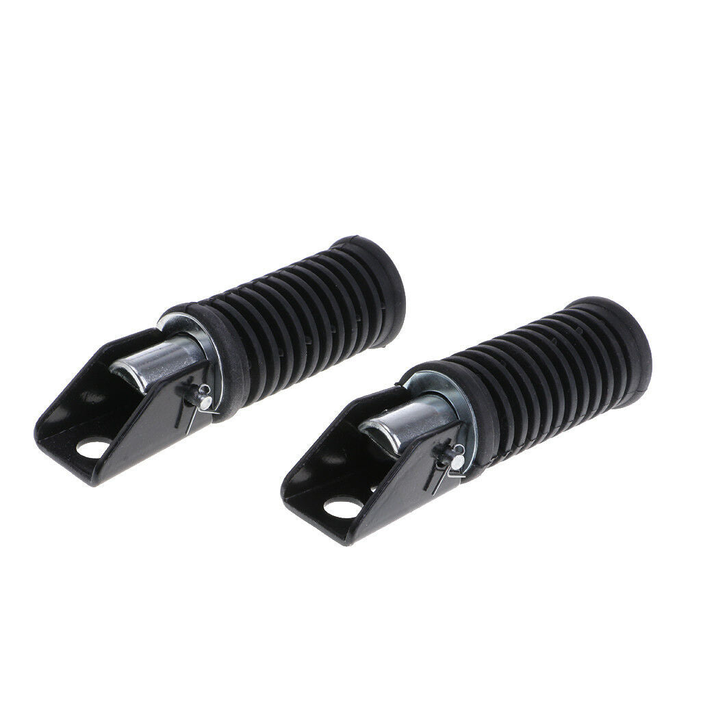 Rubber Foot Rests Footpegs Foot Pegs for Suzuki GS125 GN125 Black