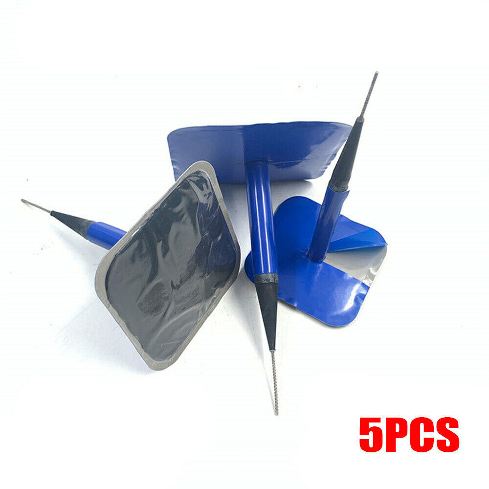 5x 12mm Car Tyre Puncture Repair Wired Plug Patch Mushroom 88mm Square Universal