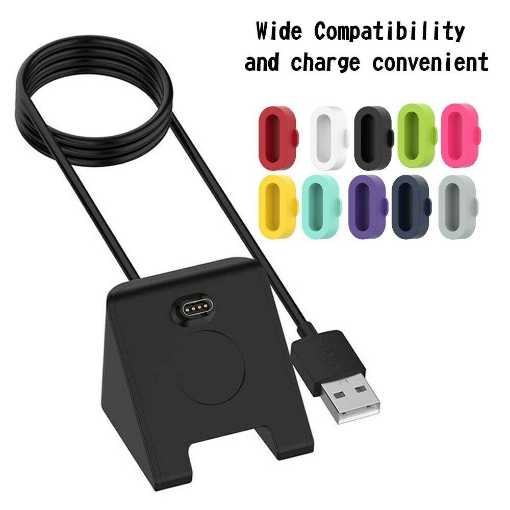 USB Charging Cradle Dock + Anti-dust Cap Fit Garmin Fenix 5 5S 5X Plus Watch B5
