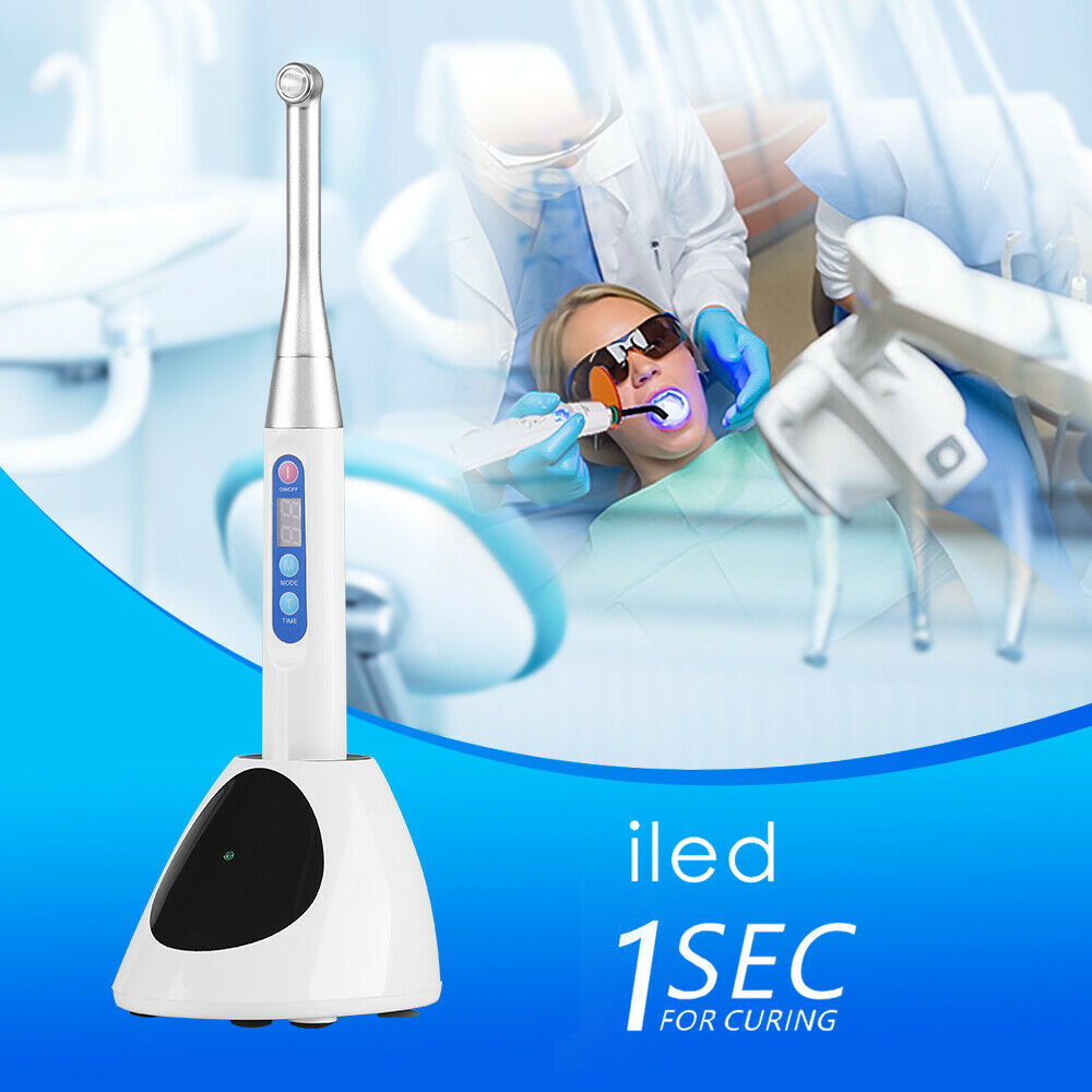 1 X Dental Cordless iLed Curing Light Lamp 1 Second Cure 5W LED 2300mW/c㎡ White