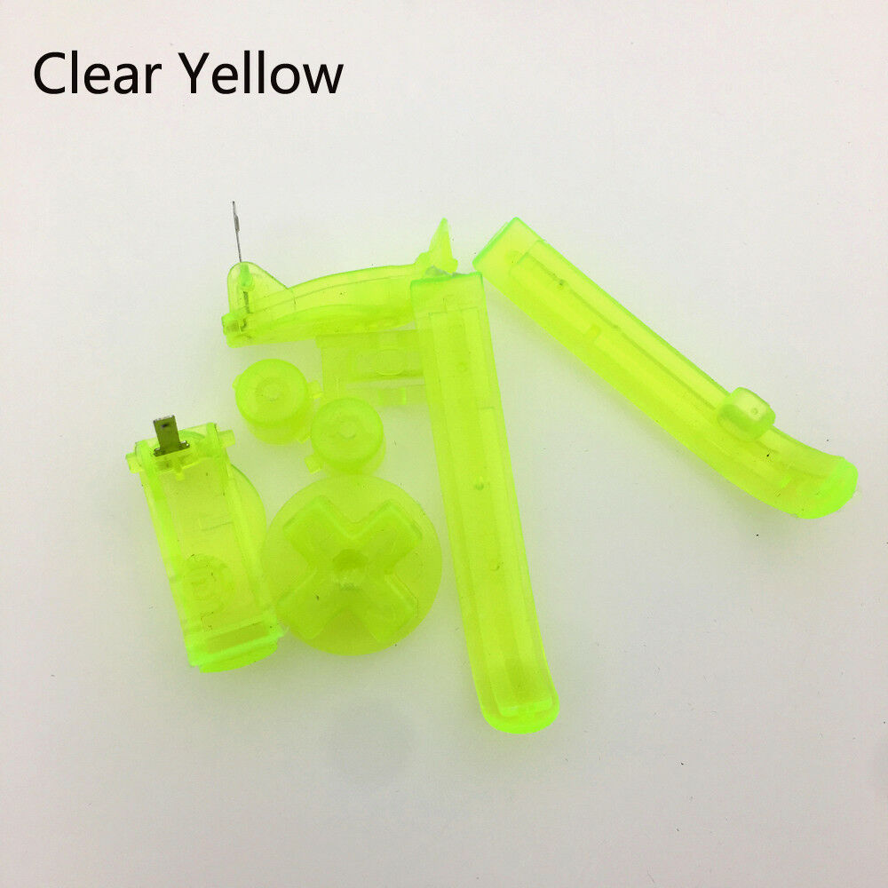Clear Yellow Button set For Advance Game Boy Nintendo GBA Console