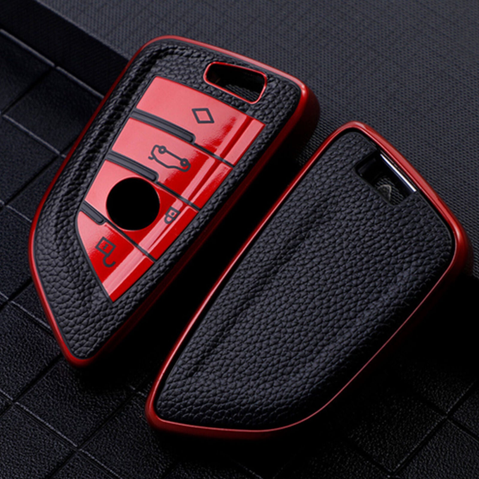 Red Remote Key Fob Case Shell Cover For BMW X1 X3 X5 X6 X7 5 7 Series G30 G31