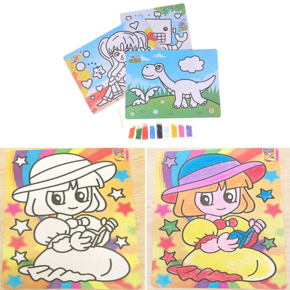DIY Sand Painting Drawing Coloring Toys Kids Learning EducationToyWith9Col.l8