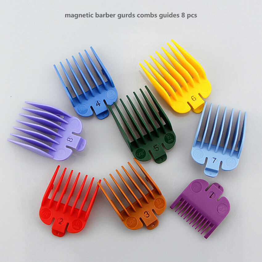 Electric Hair Clipper Haircutting Limit Comb Guide Attachment 8 Sizes Combs
