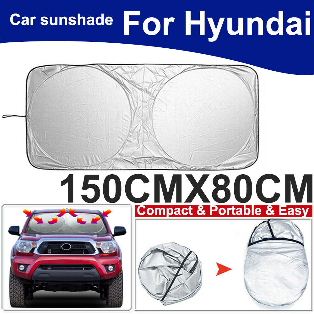 For Hyundai Car Sun Visor Window Shade Foldable Windshield Sun Block 150x80CM