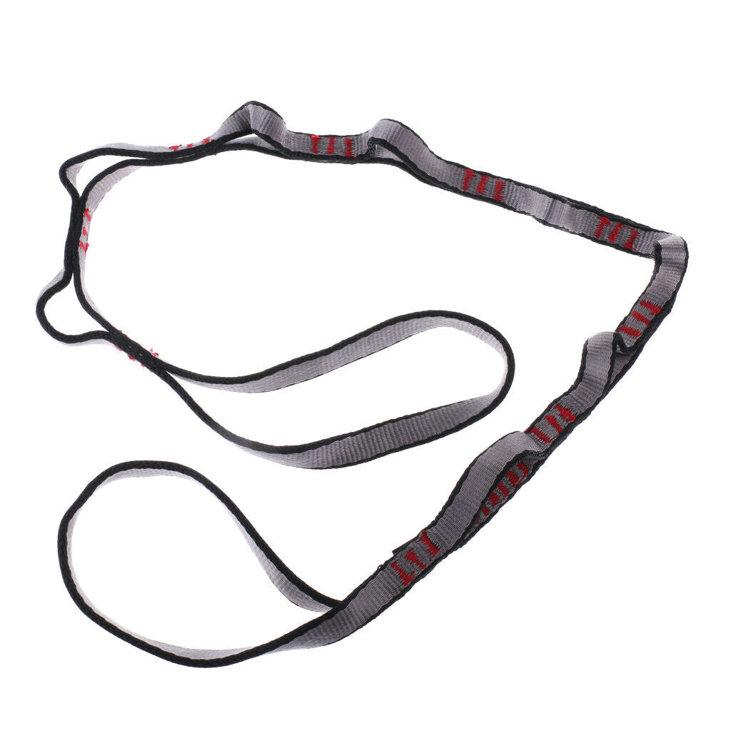 Rock Climbing Daisy Chain Yoga Swing Hammock Hanging Sling Webbing, Gray