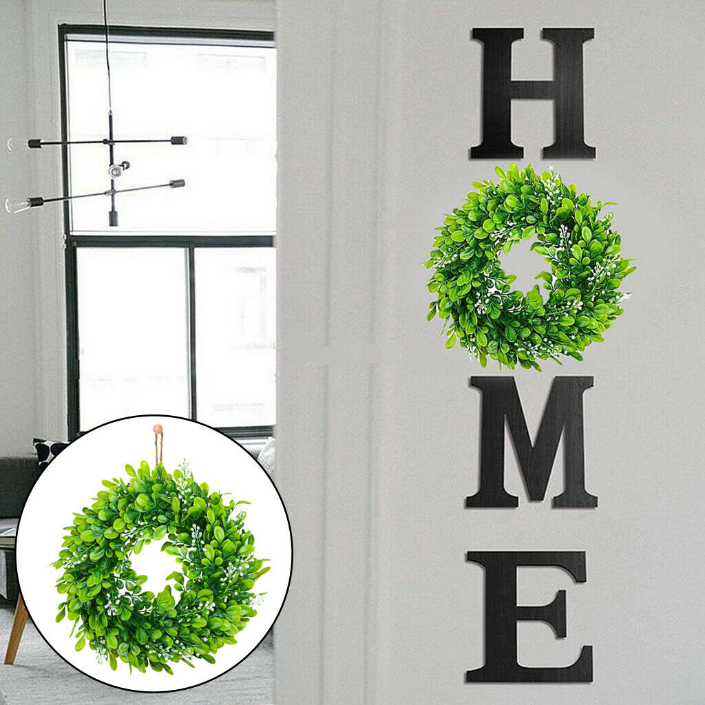 Artificial Boxwood Wreath Front Door Handmade Garlands Party Home Decoration