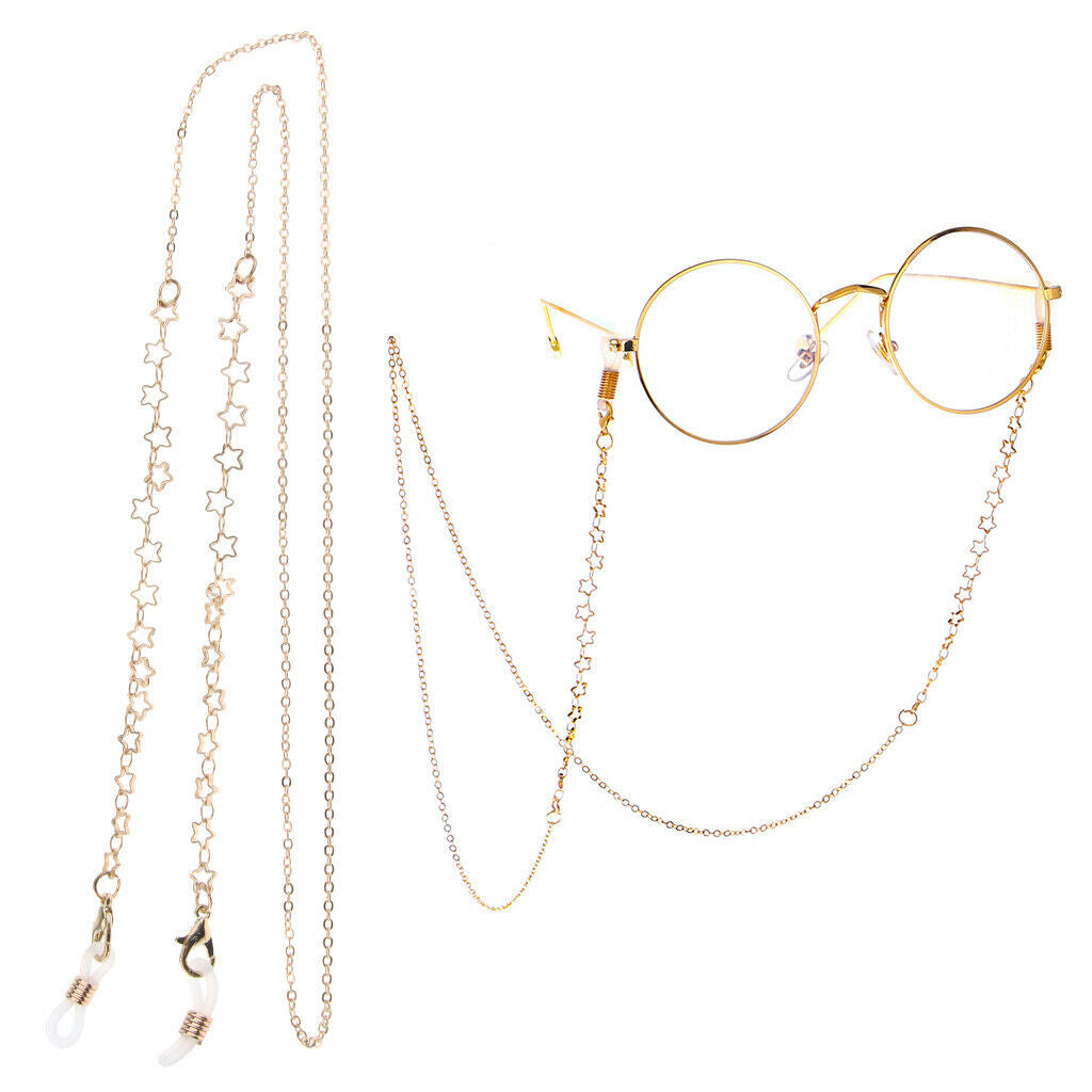 Pack of 2pcs, Anti-slip Elegant Eyeglasses Sunglasses Holder Chains Eyewear