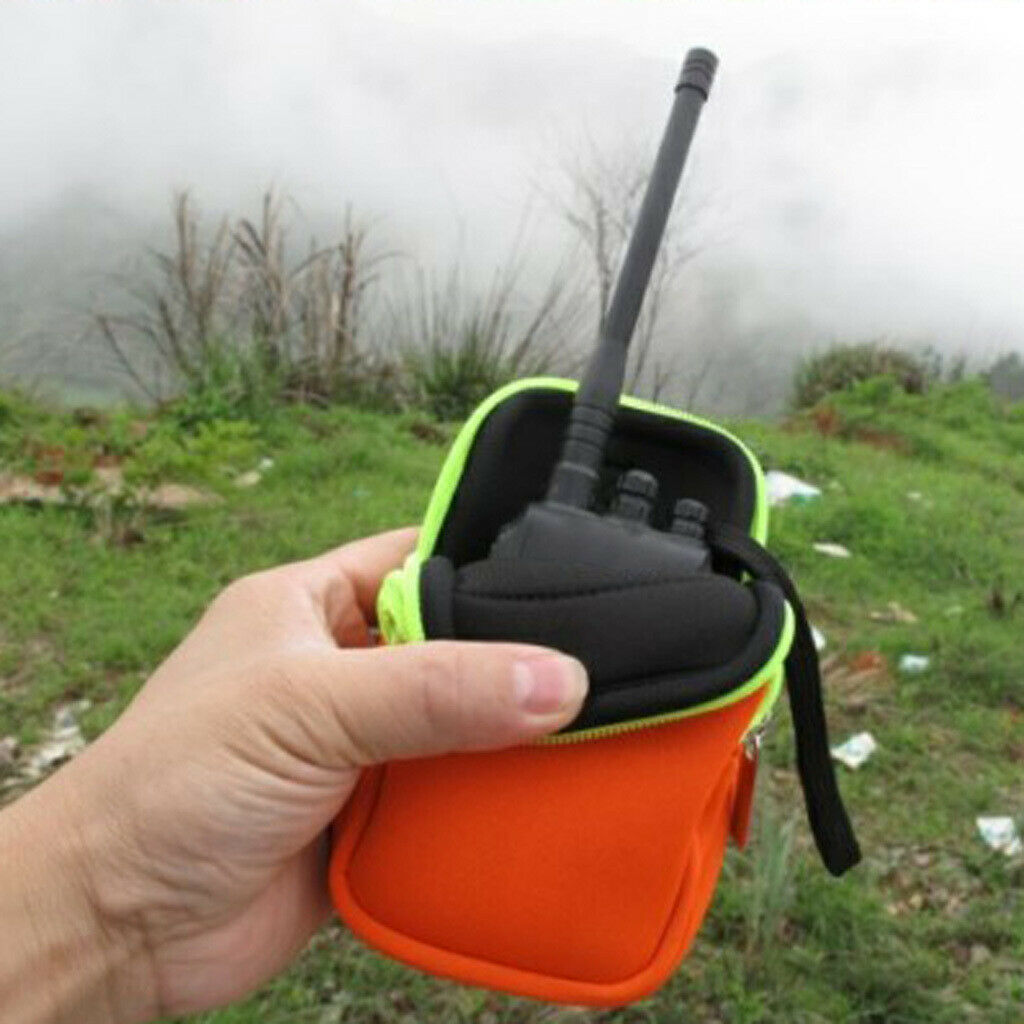 Sports Mobile Phone Interphone Holder Storage Bag Climbing Running Orange