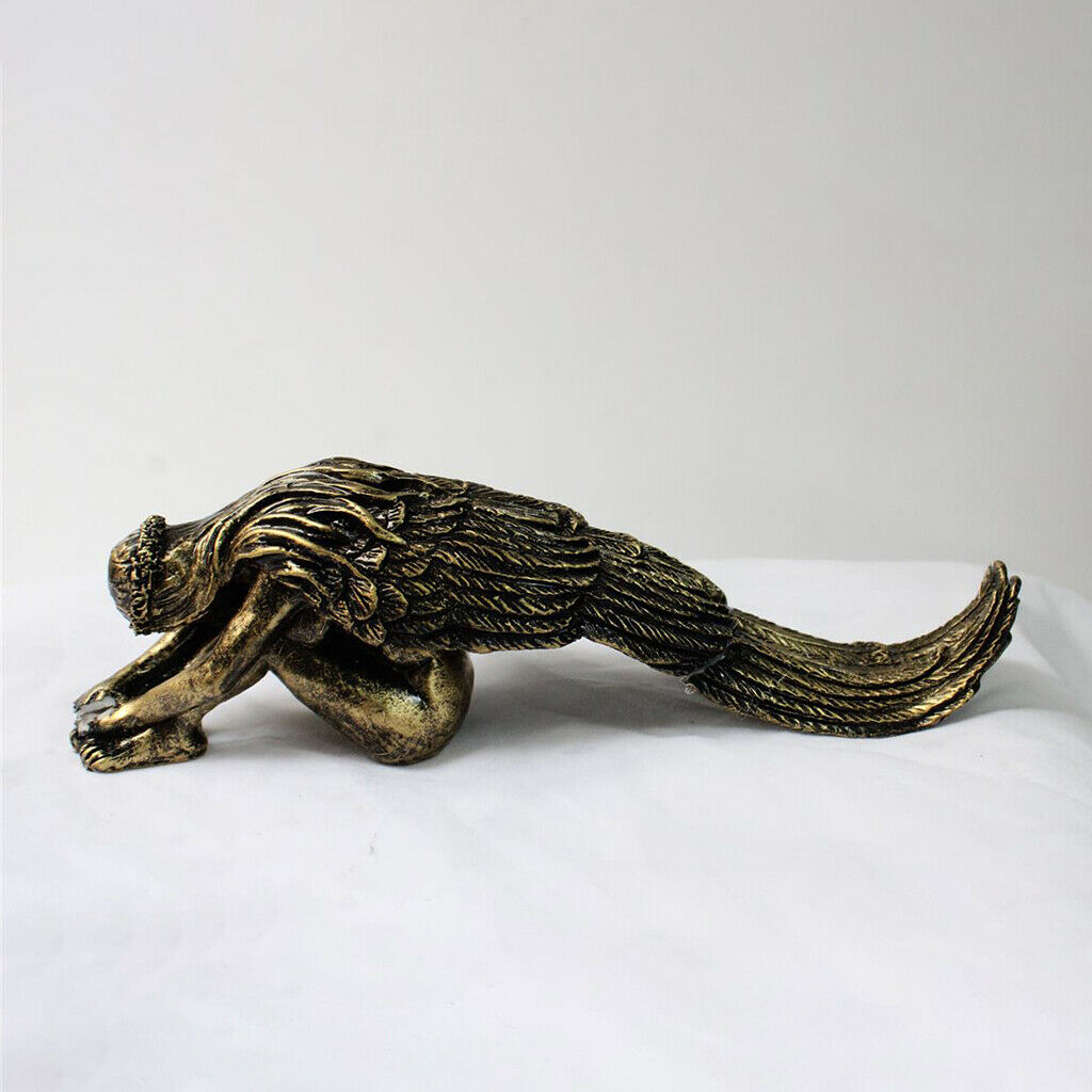 Angel Figures Vivid Angel Fairy Statue Art Crafts Desktop Decor Gift Golden