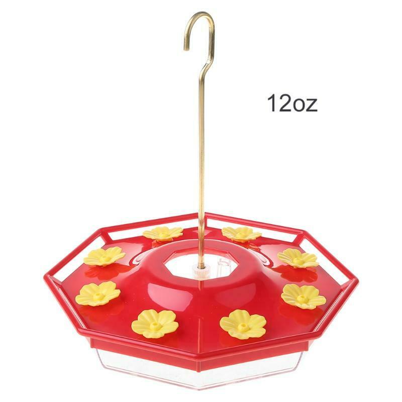 12 oz Plastic Hanging Hummingbird Feeder with 4 Feeding Ports