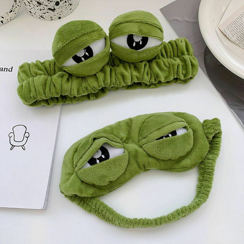 Washing Headband Funny Frog Hairband Makeup Wide-brimmed Elastic Hairbands