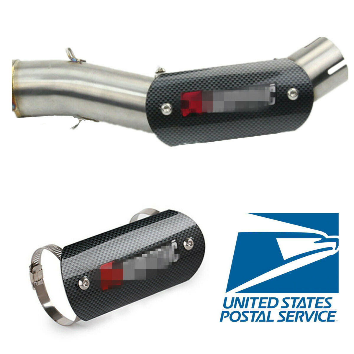 Motorcycle Exhaust Mid Pipe Heat Shield Stainless Steel Anti-scald Protect Shell