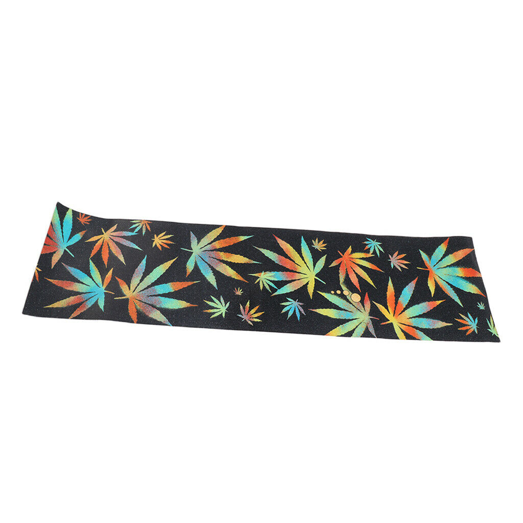 2X Skateboard Deck Sandpaper Grip Tape Griptape Sheet 84 x 23cm Maple leaf