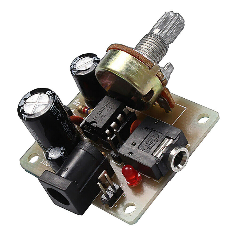 LM386 Audio Amplifier Board ICSK025A Power Electronic Suite DIY Kit DC5V-12V