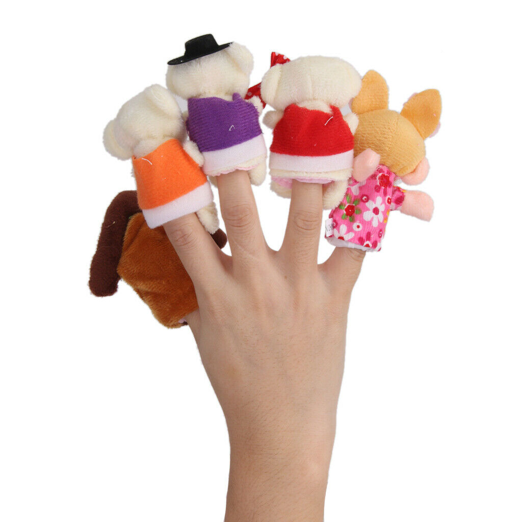24x Finger Puppets Nursery Rhyme Carrot Goldilocks Bears Baby Kids Toys