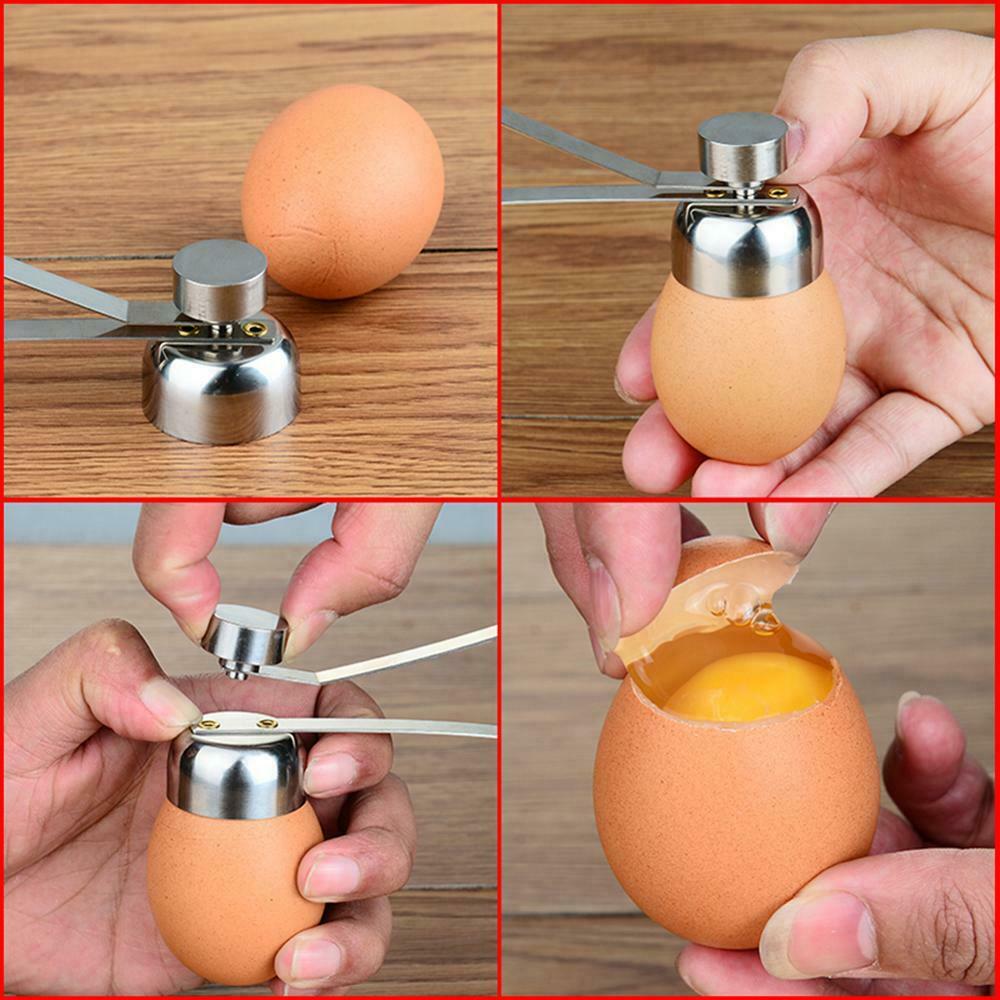 Egg Topper Scissors Cutter Shell Opener Boiled Raw Egg Open Tool Metal 3.3cm L