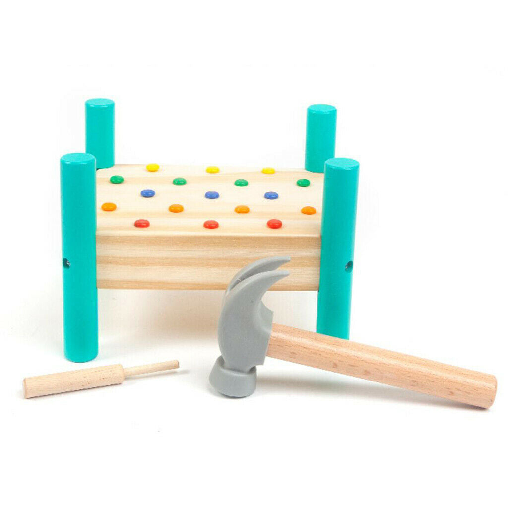 Wooden Pound-A-Peg Multifunctional Interaction Colour Cognitive Family Party
