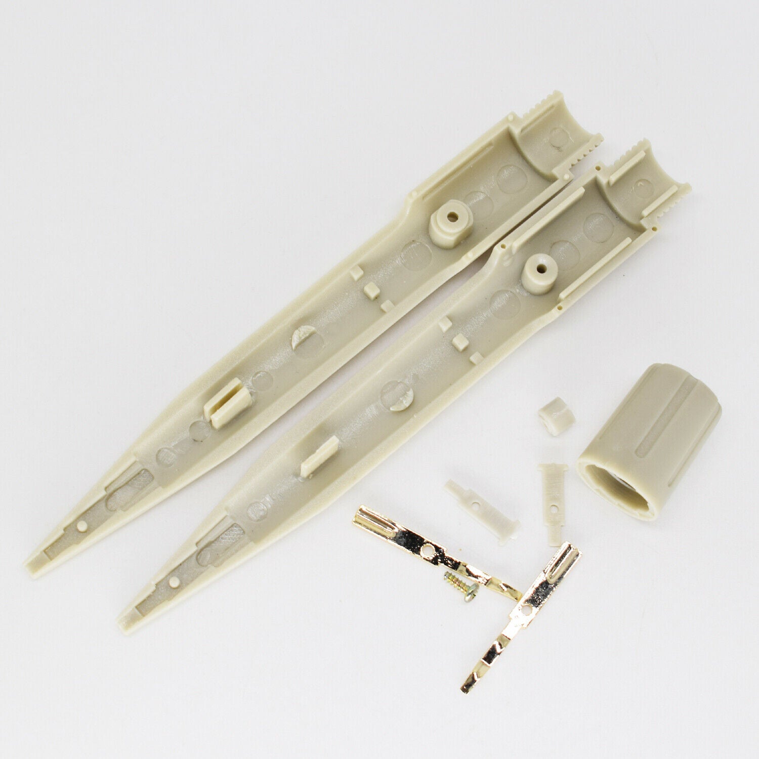 1pc Grey Color Long Jaw SMD LCR Meter Flat Clip Head Probe Test Clip