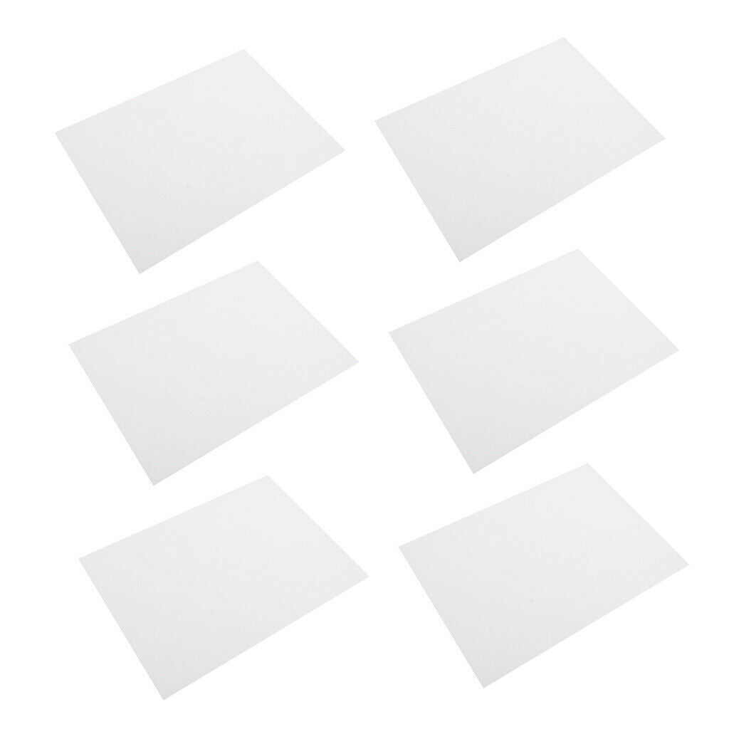 6Pcs White Blank Shrink Sheets Flim Paper Handmade Keychain Keyrings Jewelry