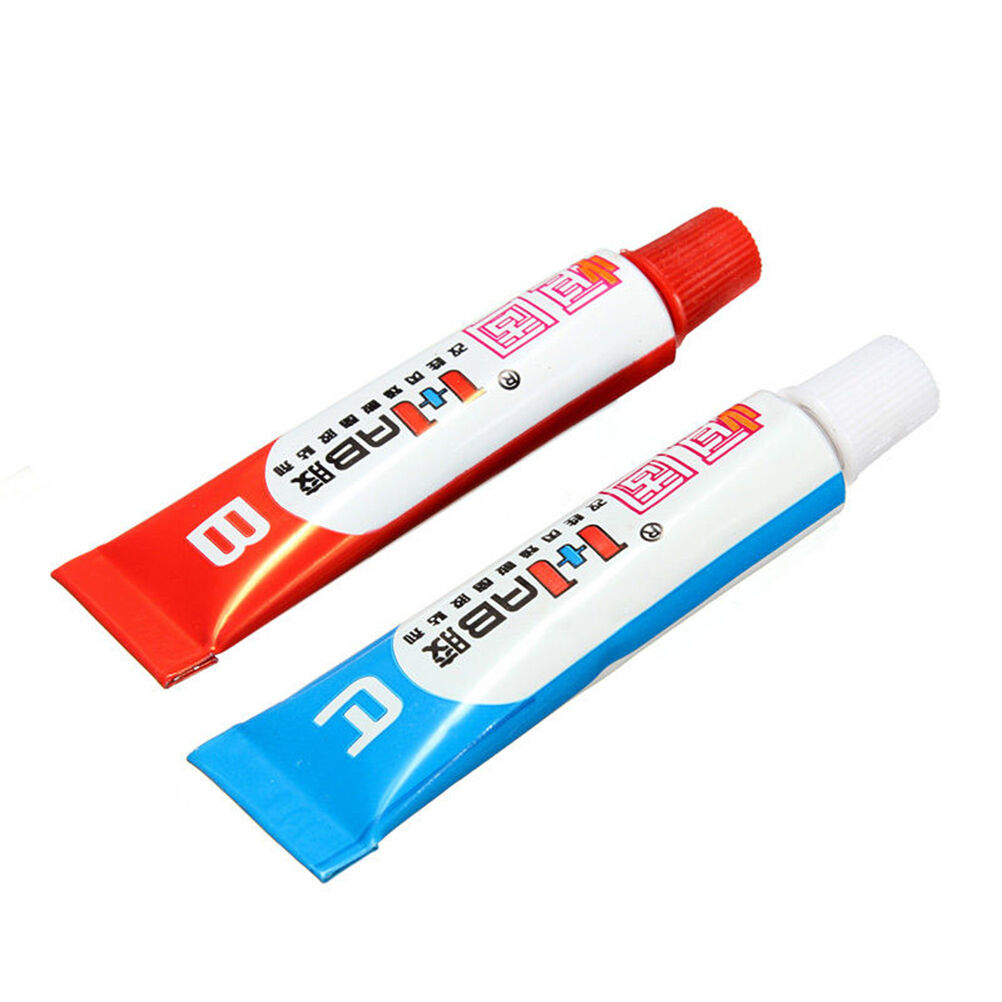 1Set AB Epoxy Glue Strong Adhesive Syringe Cold Weld Plastic Metal Glass RubberB
