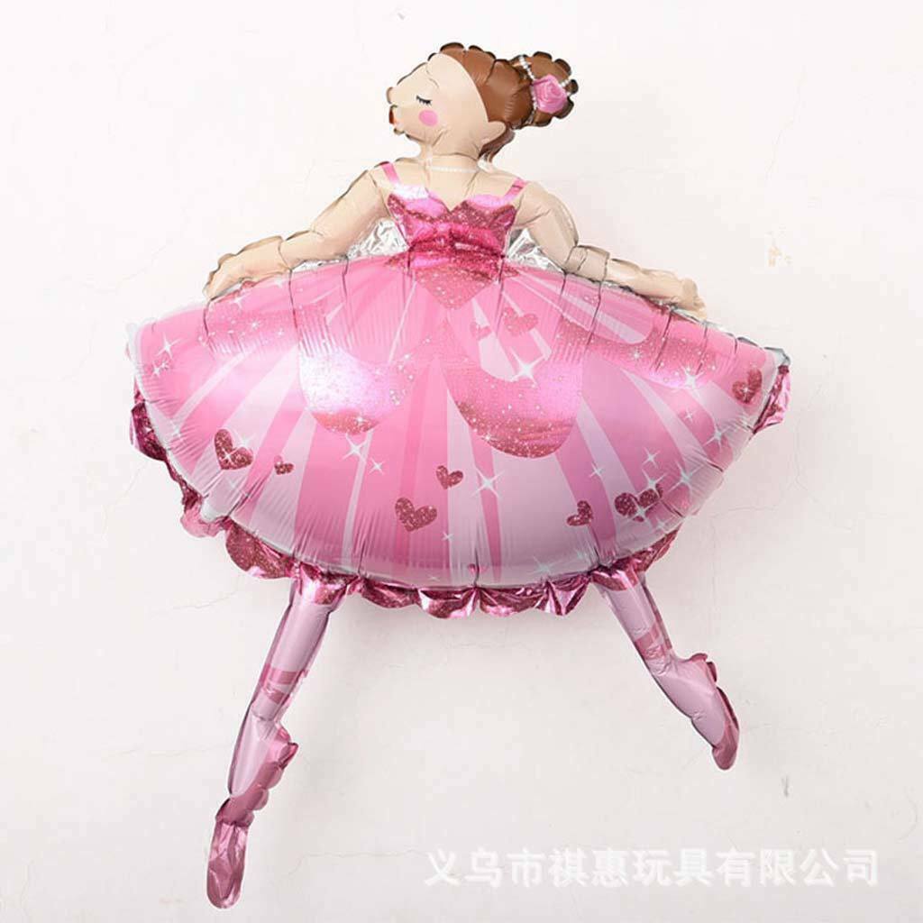 2 Piece Set Ballerina Foil Balloons Baby Shower Party Decoration