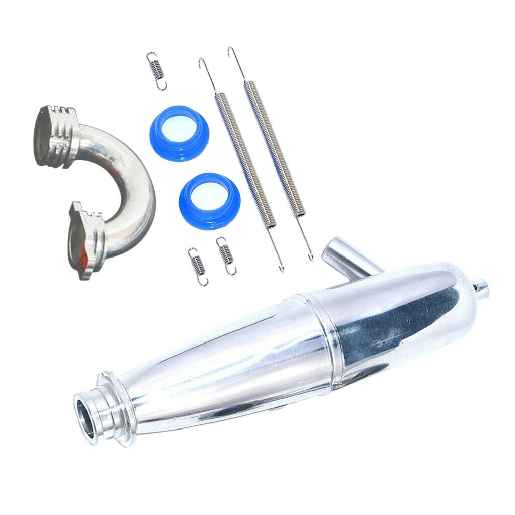 Aluminum Exhaust Muffler Pipe 1:8th RC Nitro Car Exhaust Tubing