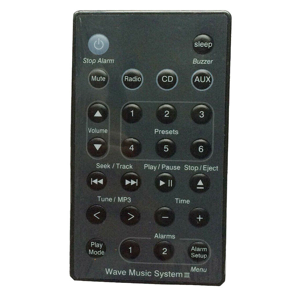 2 Piece New Remote Control Universal for B-Wave Music Radio System Black