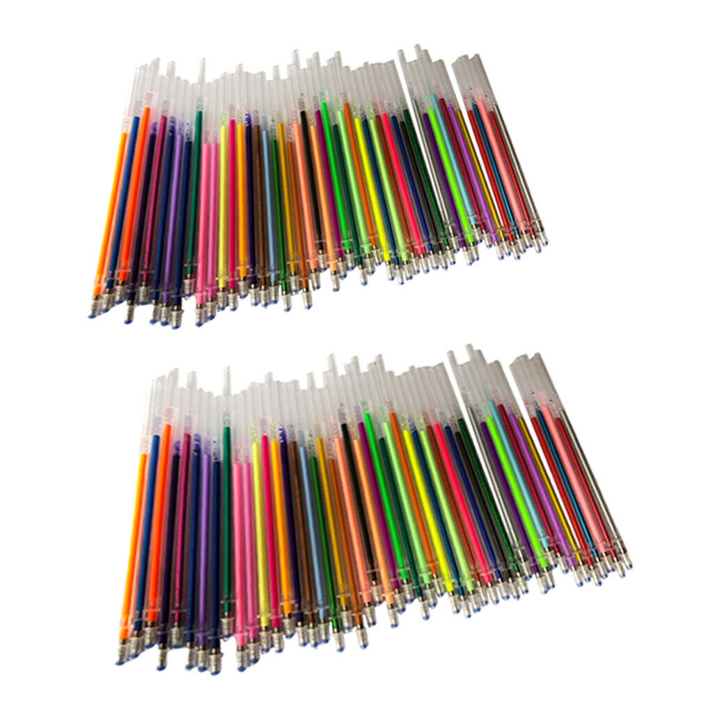 96pcs Lots Glitter Gel Pen Refills Artist Coloring Markers School Supply