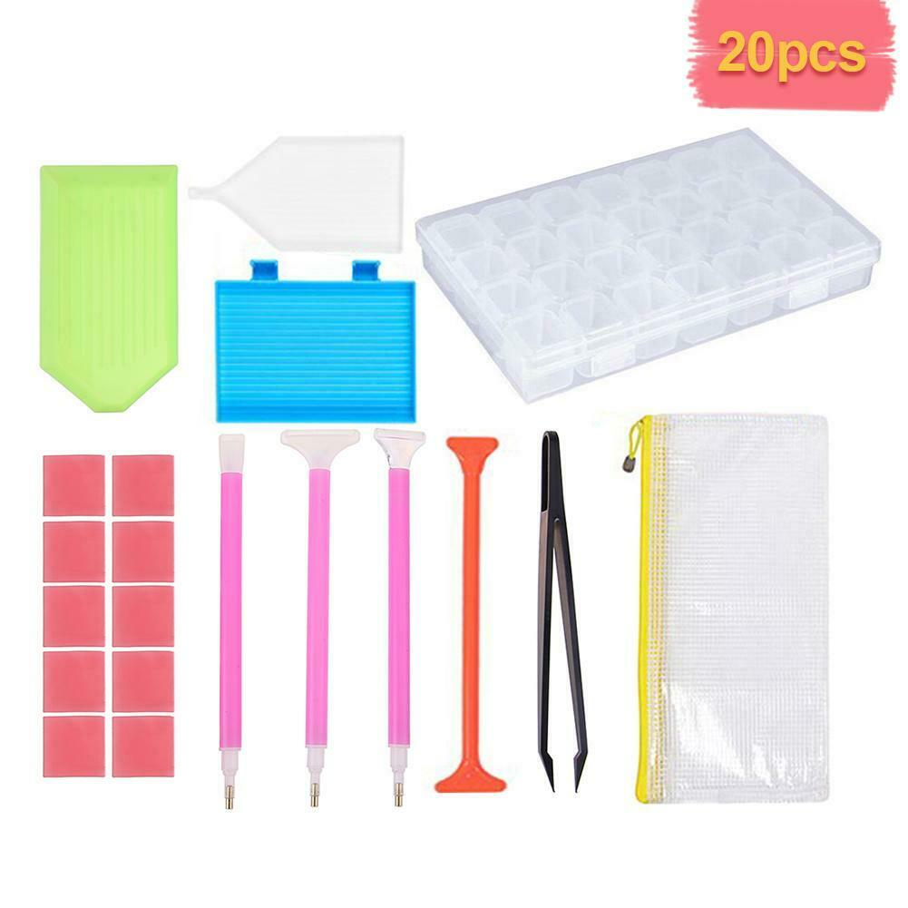 20pcs DIY Diamond Painting Point Drill Pens Cross Stitch Embroidery Toolkit @