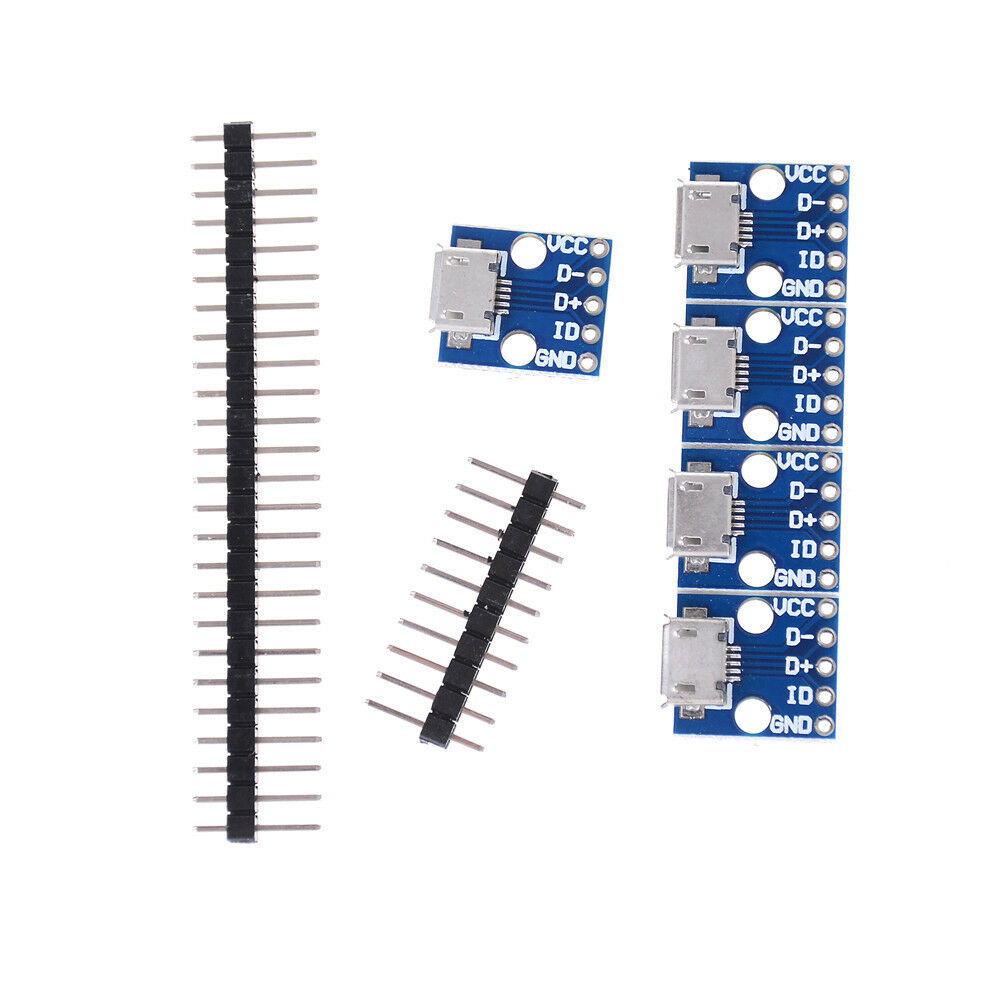 5Pcs Female Micro USB to DIP Adapter Converter 2.54mm PCB Breakout Boar.l8