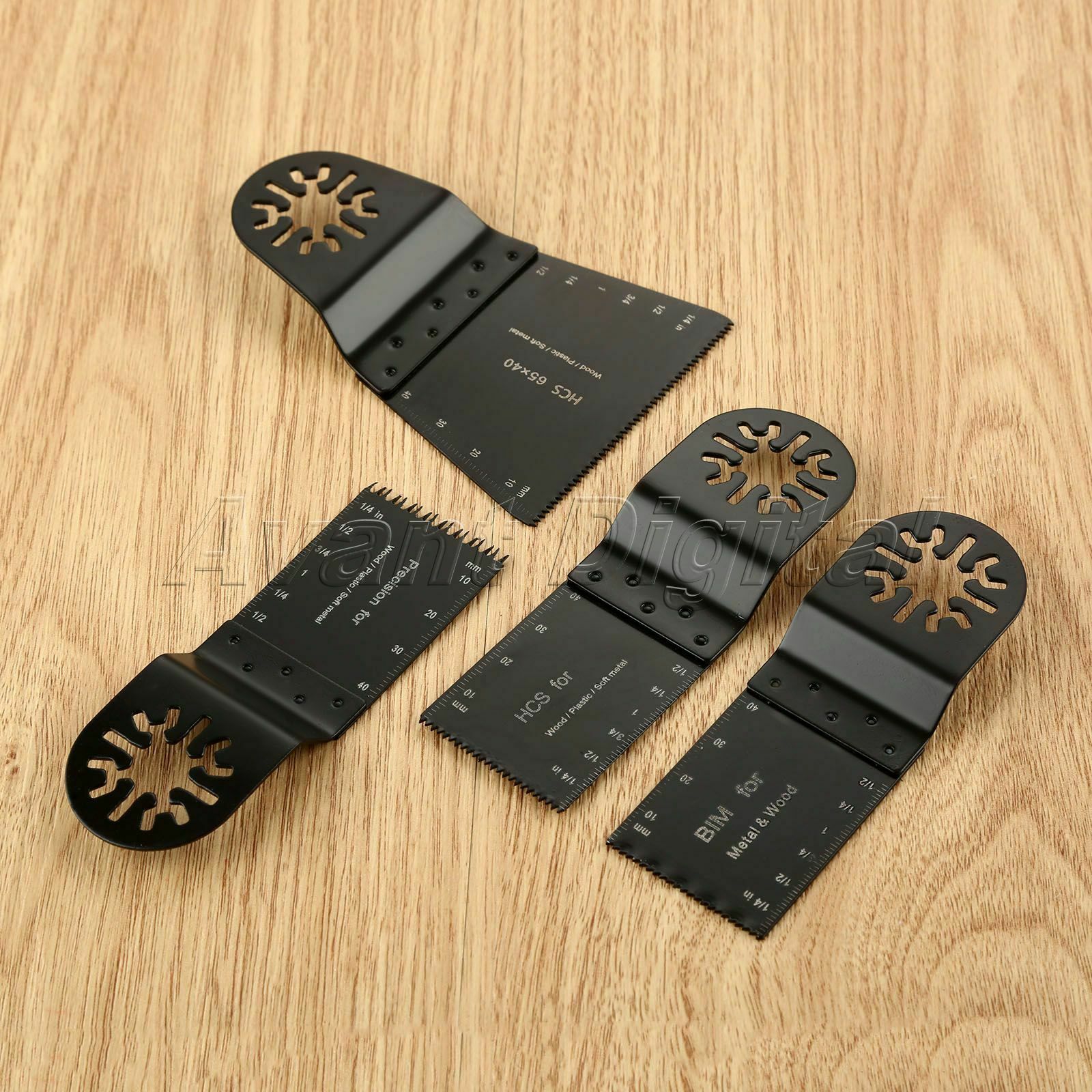 4pcs Oscillating Tool Precision E-cut Bi-metal Saw Blades Cut Plastic Stone Wood