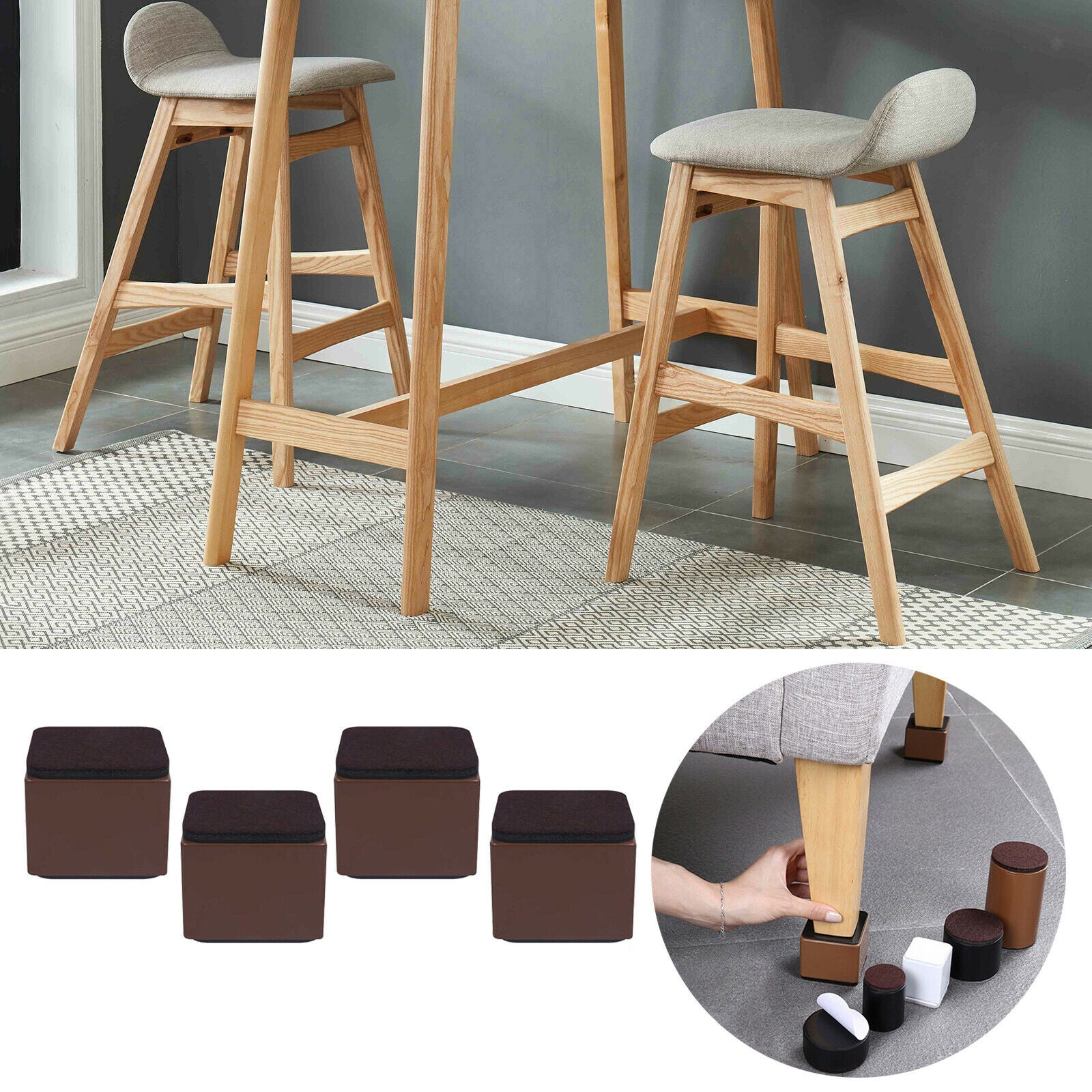 Multifunction Bed Risers Table Sofa Feet Protector Support for Home Office