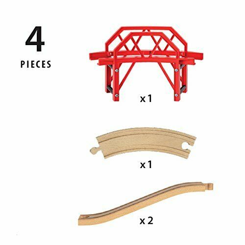 33699 BRIO Curved Bridge Wooden Train Railway Accessories Age 3 Years+