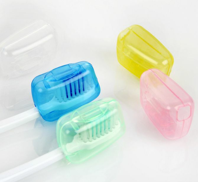5* Portable Toothbrush Head Covers Travel Camping Holder Brush Cap Case Set