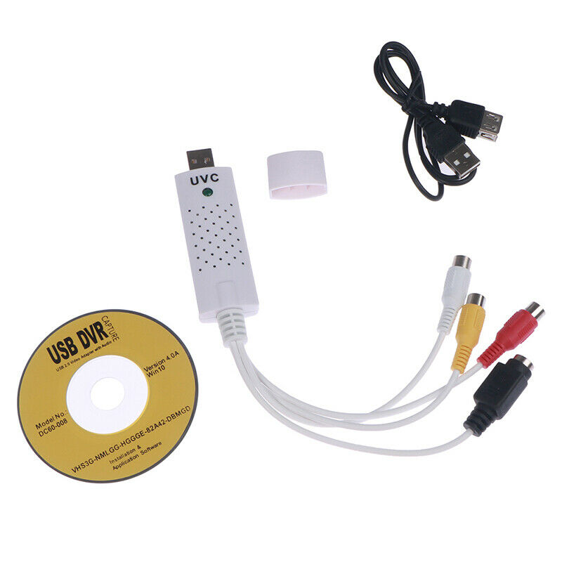 USB Video Audio Capture Card Adapter RCA Analog S-Video AV Input to Computer Lt