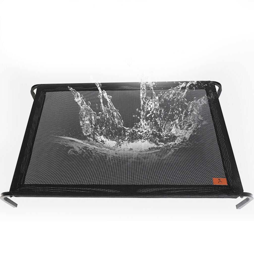 Raised Pet Waterproof Bed For Dogs Beach Camping Hammock In / Outdoor Crib Black