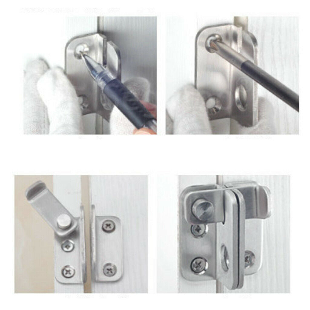 Stainless Steel Door Latch Lock Safety Guard Latches Door Security Hasp B