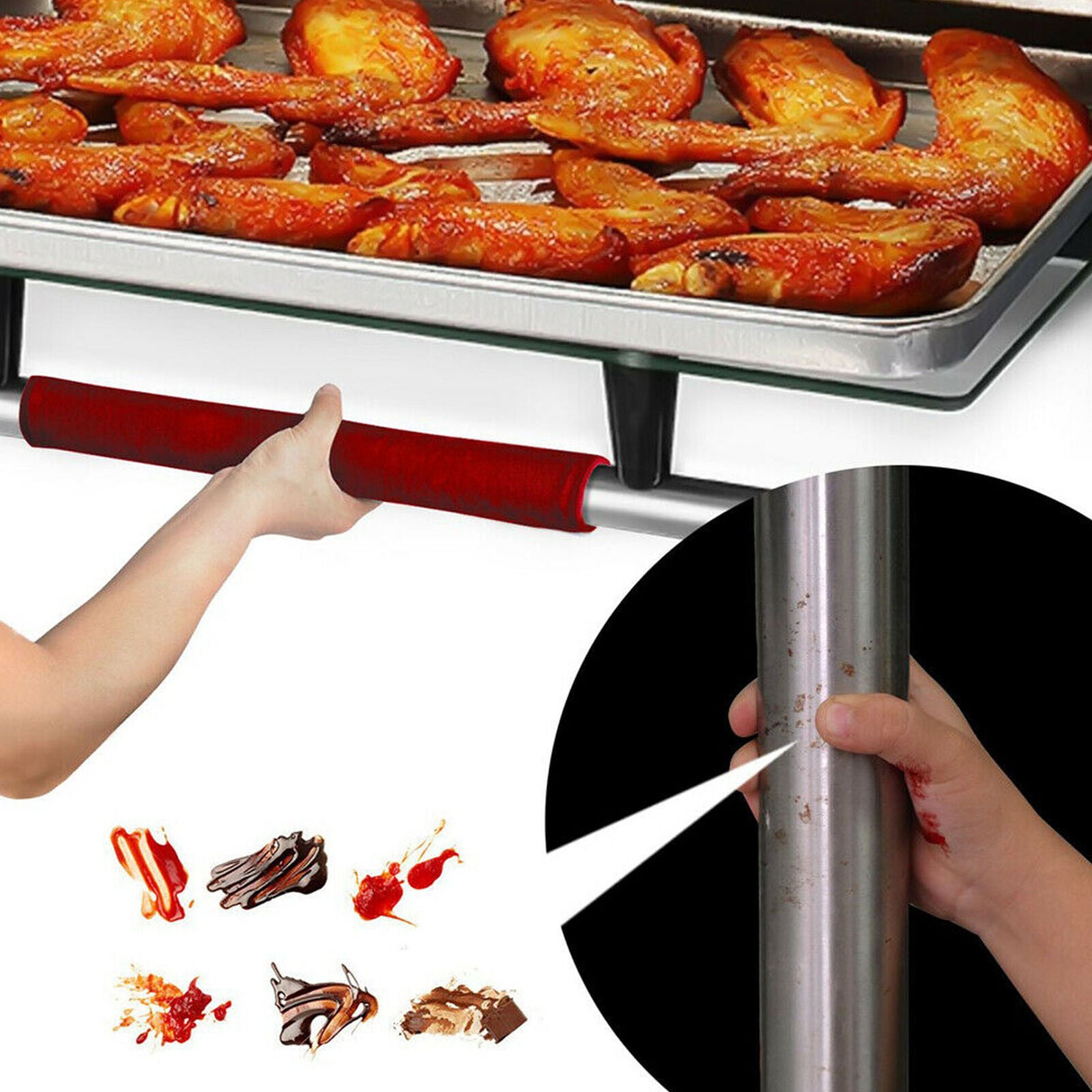 1 pair of Refrigerator Door Handle Covers Home Fridge Microwave Oven Cover