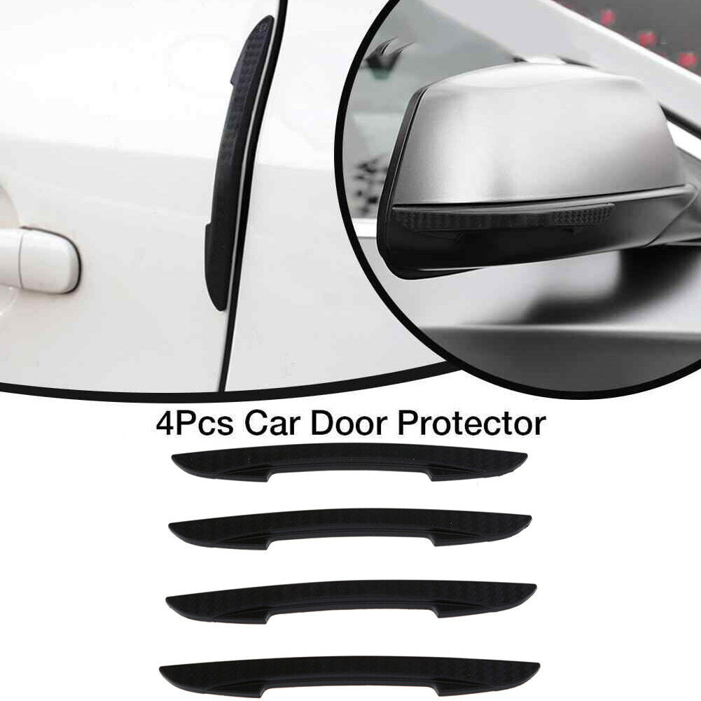 4x Car Bumper Mirror Door Edge Guard Trim Molding Strip Anti-Collision Protector