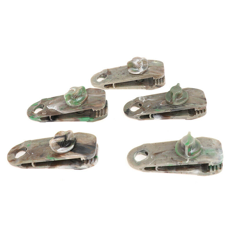 5pcs Tent Heavy Duty Clips Tarp Clamps Awning Cord Clip Guard Cover ClampSJCA