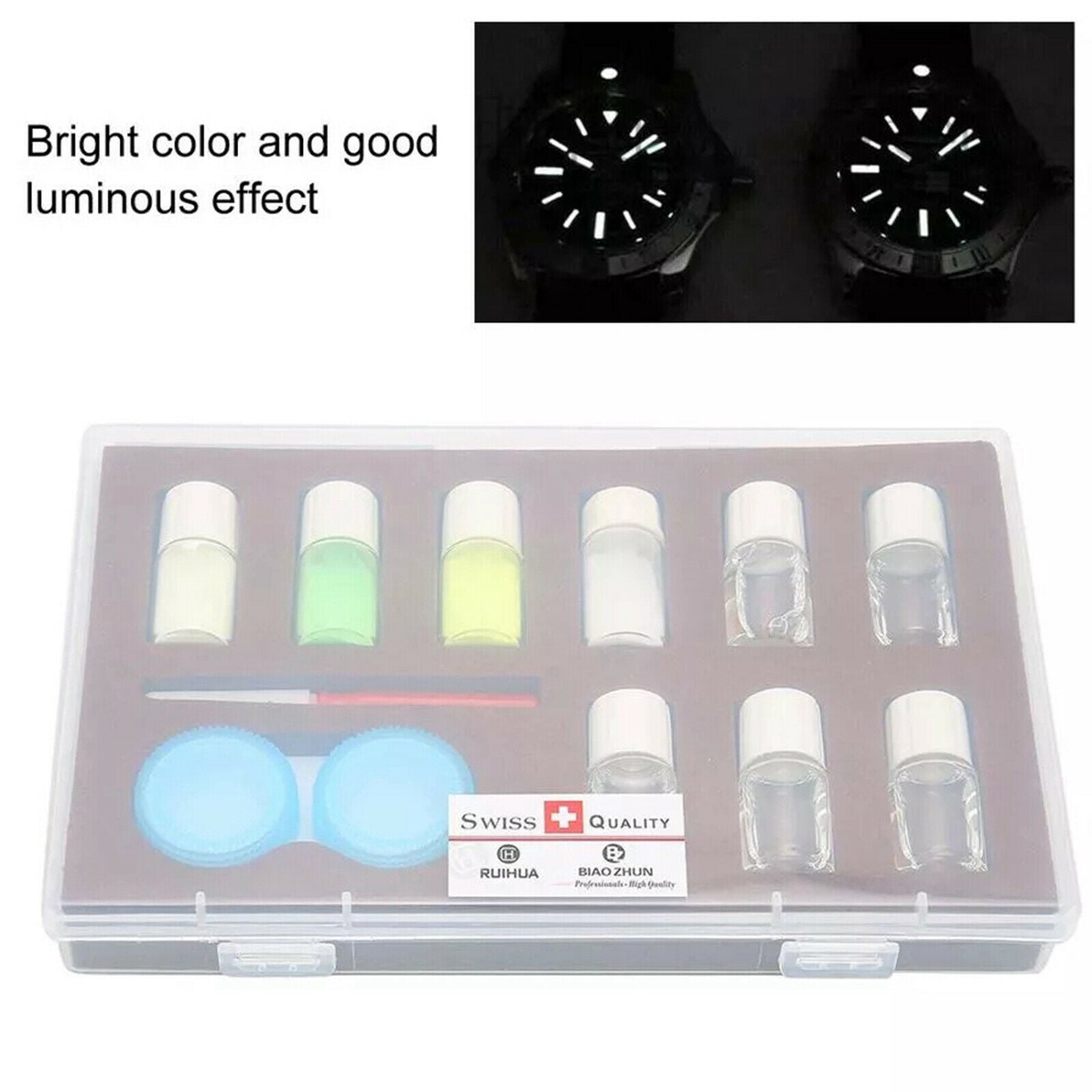 4 Color Professional Luminous Powder Mixing Liquid Set Watch Repairing New