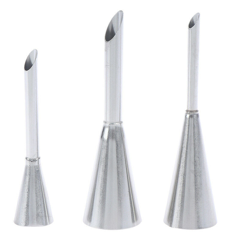 3pcs Puff Piping Nozzles Stainless Steel Cake Decor Tips Pastry Piping No.l8