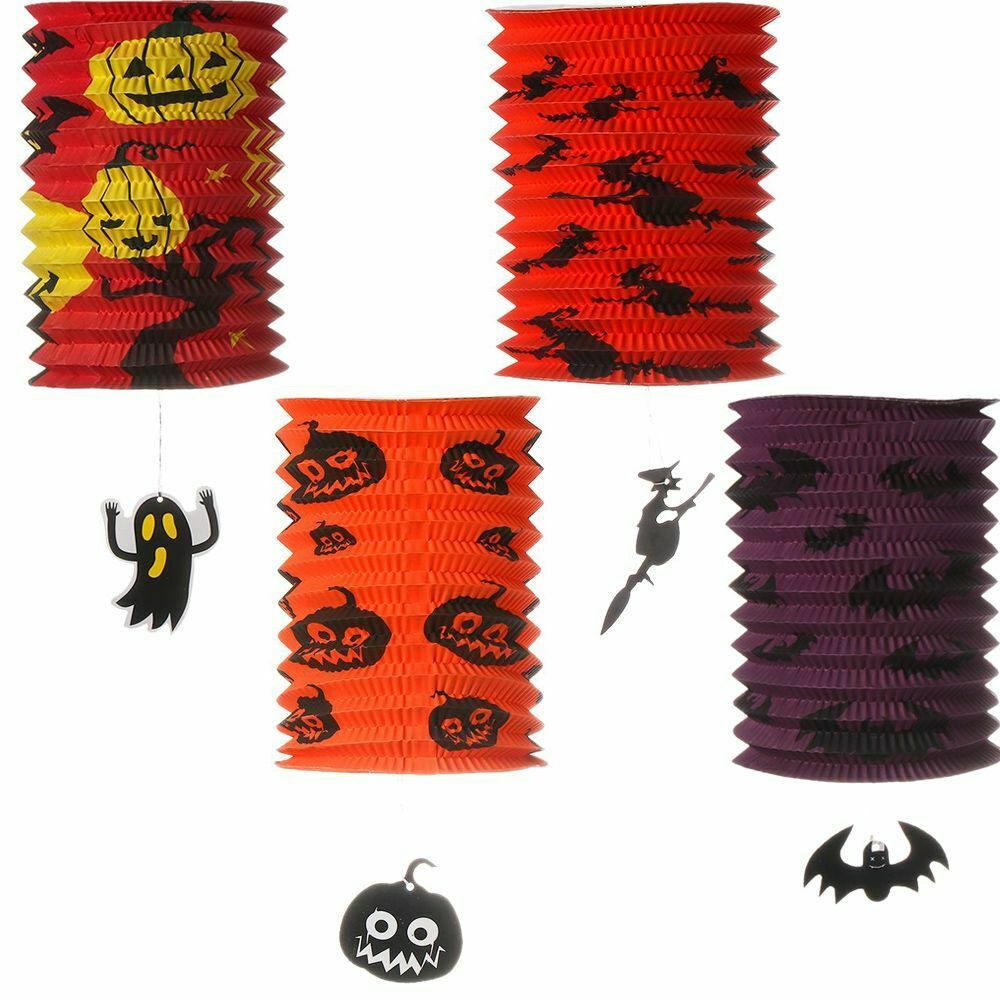 Telescopic Party Decoration Organ Lantern Happy Halloween Paper Lantern